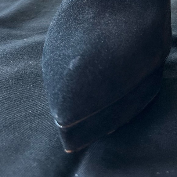 YSL Saint Laurent Janis Western Buckle Concho Ankle Boots Booties Black Suede - Picture 8 of 8